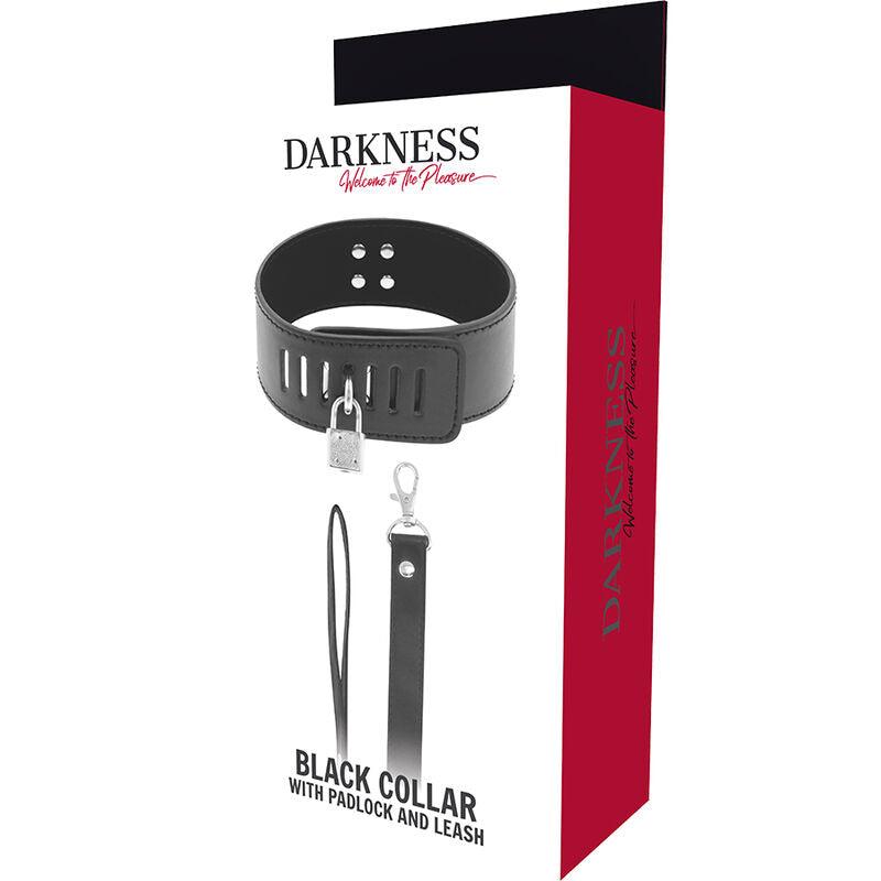 DARKNESS COLAR BDSM COM FECHADURA PRETA