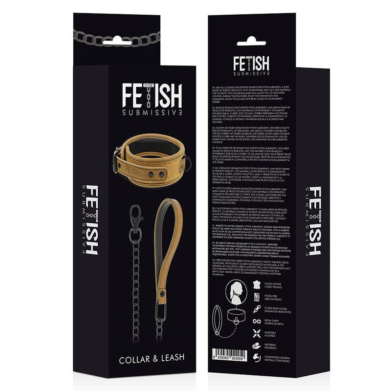 FETISH SUBMISSIVE ORIGEN COLAR FORRO DE NEOPRENE COM CORRENTE