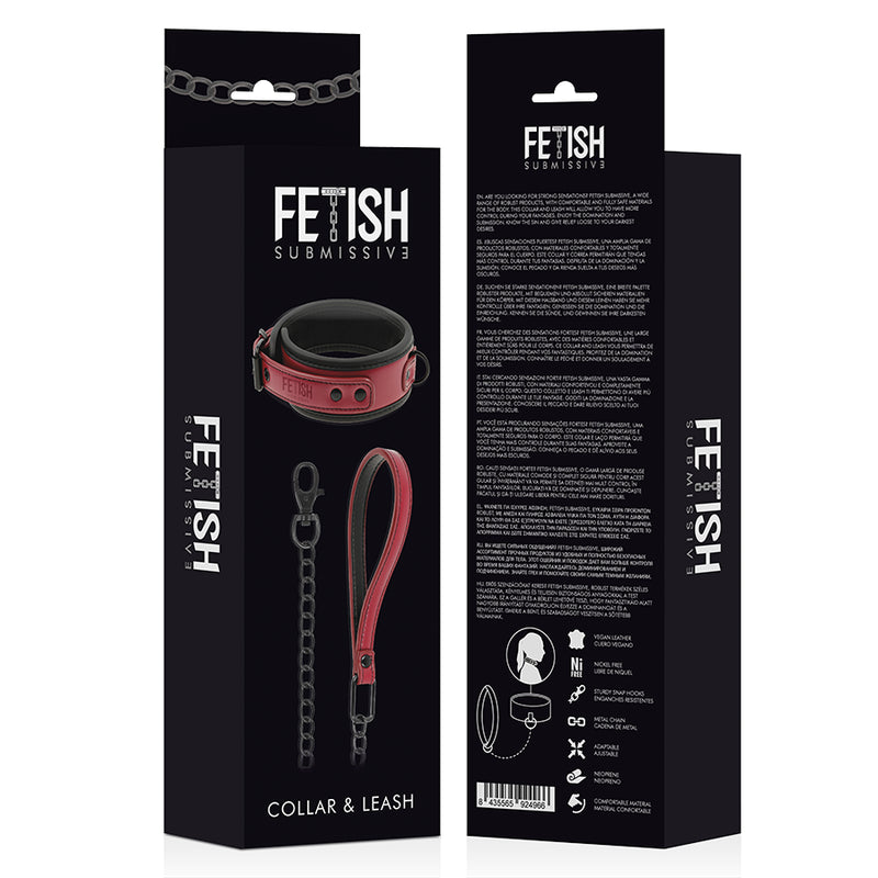 FETISH SUBMISSIVE DARK ROOM COLAR DE CORRENTE COM FORRO DE NEOPRENE