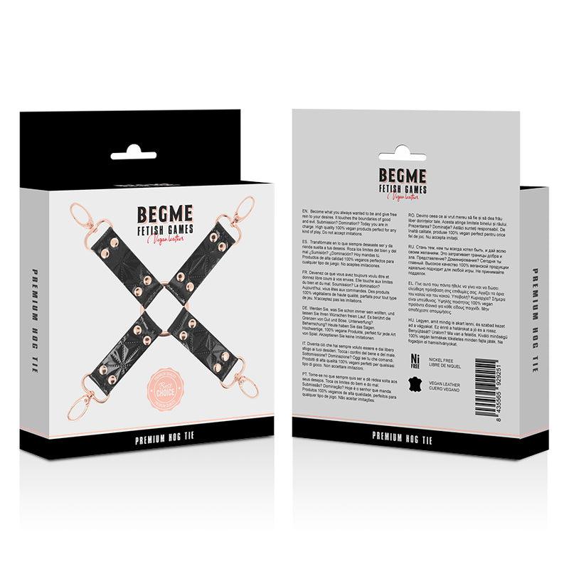 BEGME BLACK EDITION HOG TIE DE COURO VEGANO