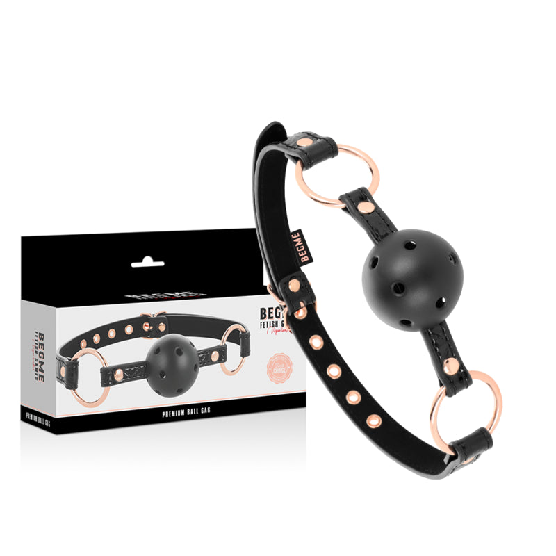 BEGME BLACK EDITION BOLA GAG VEGAN COURO