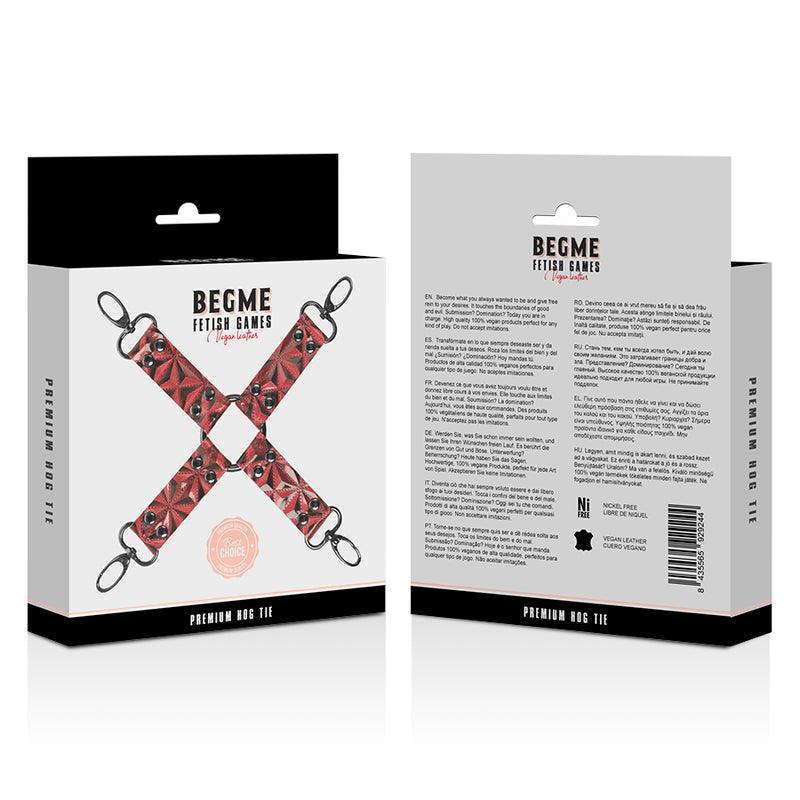 BEGME GRAVATA DE PORCO DE COURO VEGANO PREMIUM RED EDITION