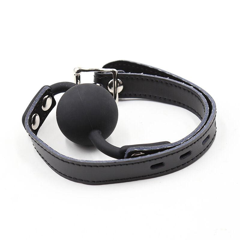 OHMAMA FETISH SILICONE BALL GAG COM CINTO DE COURO