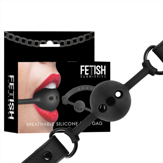 FETISH SUBMISSIVE BONDAGE MORDACA DE BOLA DE SILICONE RESPIRaVEL