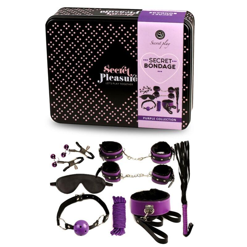 SECRETPLAY BDSM SET 8PCS PURBLE BLACK