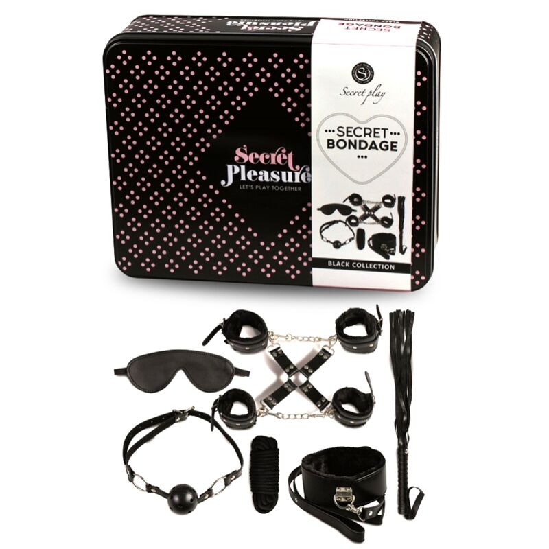 SECRETPLAY BDSM SET 8 PCS BLACK