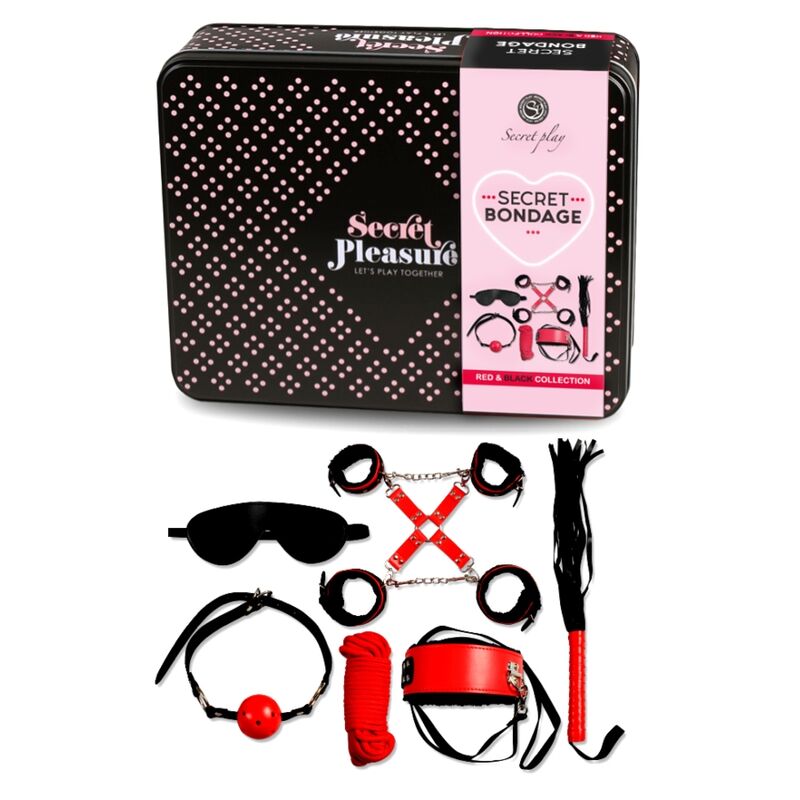 SECRETPLAY BDSM SET 6 PCS RED COLLECTION