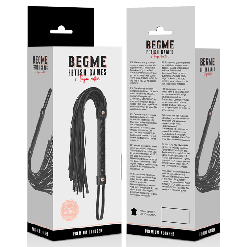 BEGME BLACK EDITION FLOGGER DE COURO VEGANO