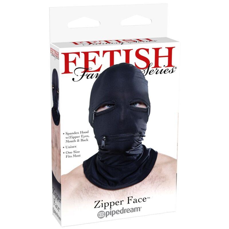 FETISH FANTASY SERIES CAPUZ COM ZiPERS PRETO