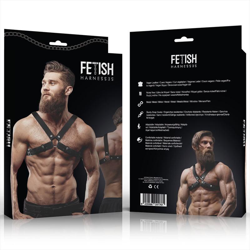 FETISH SUBMISSIVE ATTITUDE ARNeS DE BULLDOG DE PEITO AJUSTVEL DE COURO ECOLoGICO PARA HOMEM