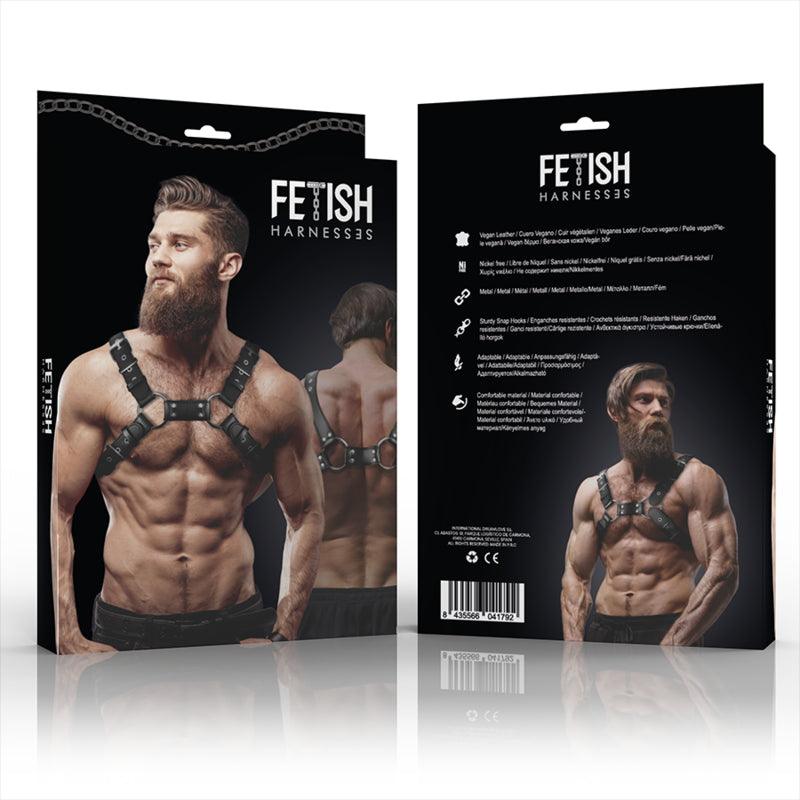 FETISH SUBMISSIVE ATTITUDE ARNeS DE BULLDOG DE PEITO DE COURO ECO AJUSTVEL PARA HOMEM