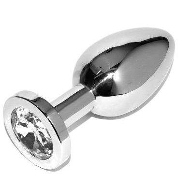 METAL HARD PLUG ANAL DIAMANTE TRANSPARENTE PEQUENO 571CM