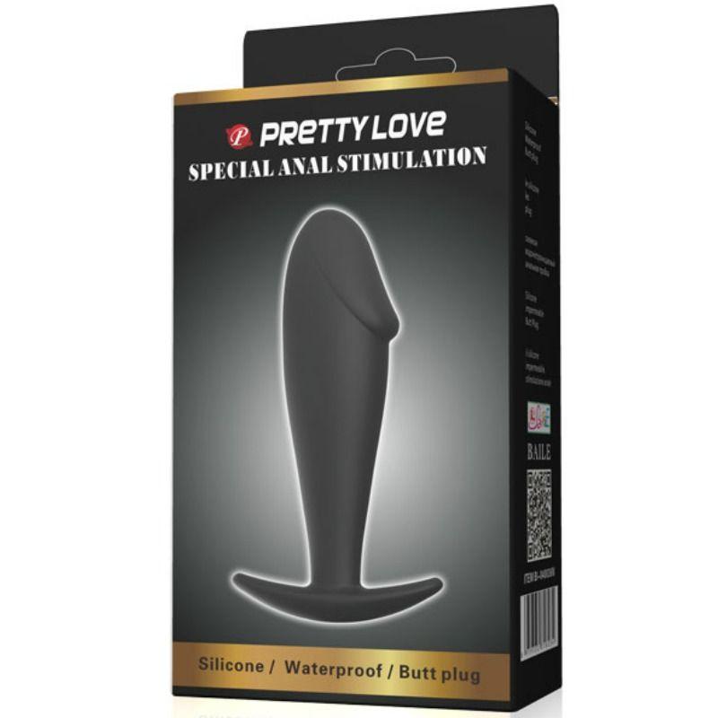 PRETTY LOVE PLUG ANAL FORMA DE PeNIS DE SILICONE PRETO