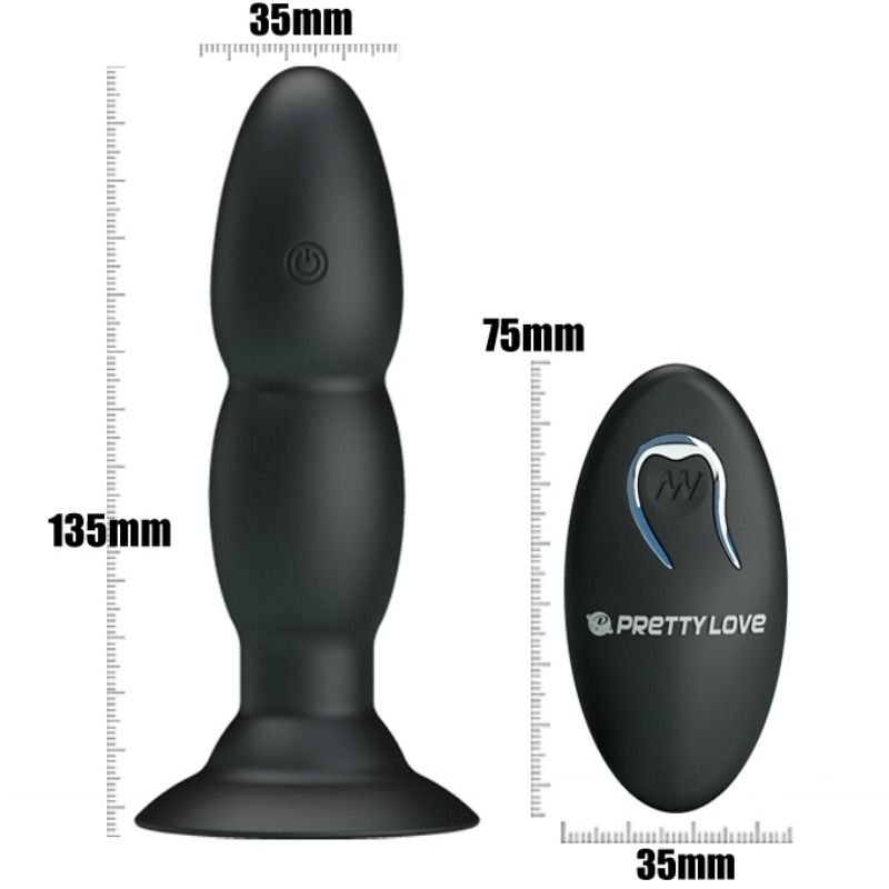 PRETTY LOVE VIBRADOR LOVE PLUG E ROTAO POR CONTROLE REMOTO