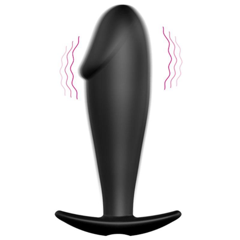 PRETTY LOVE SILICONE ANAL PLUG FORMA DE PeNIS E 12 MODOS DE VIBRAO PRETO