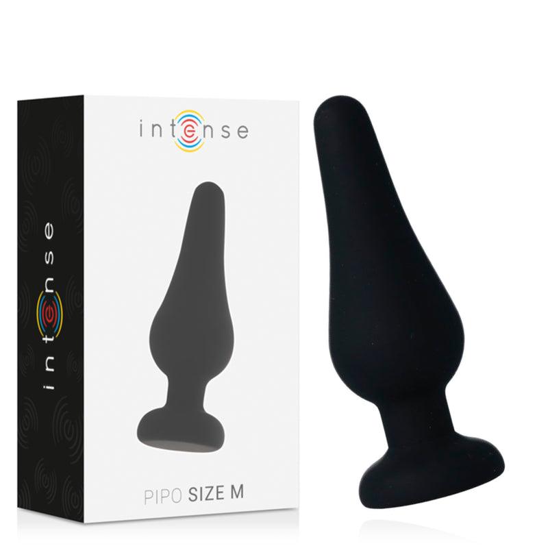 INTENSE PLUG ANAL PIPO M SILICONE PRETO 11 CM