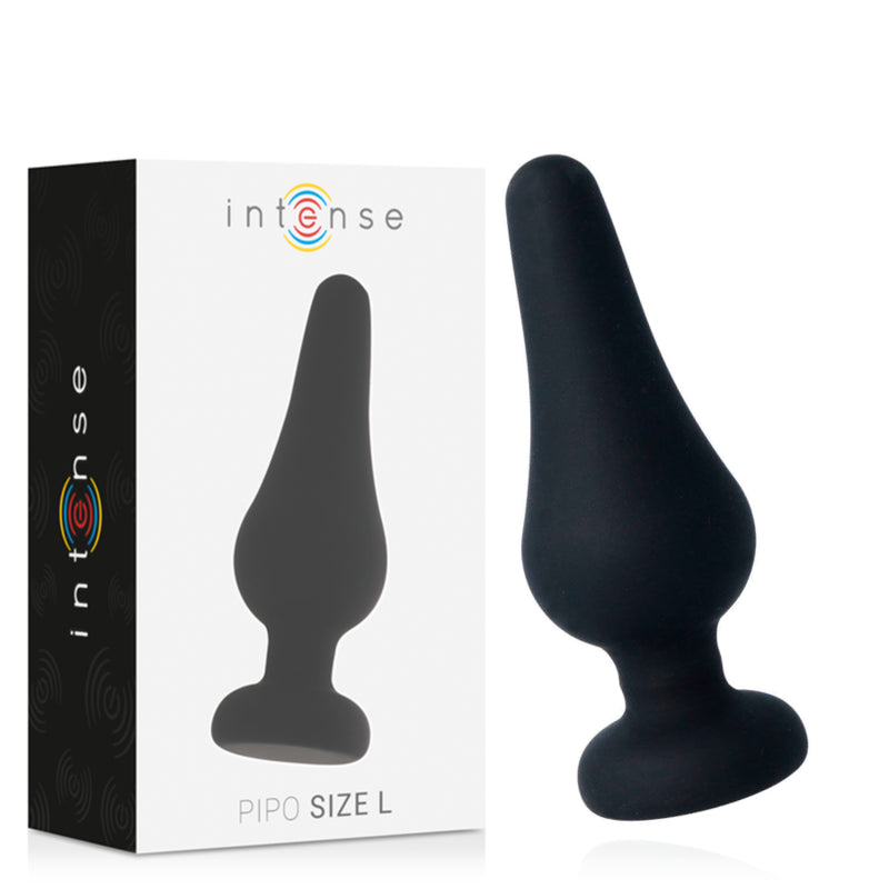 INTENSE PLUG ANAL PIPO L SILICONE PRETO 13 CM