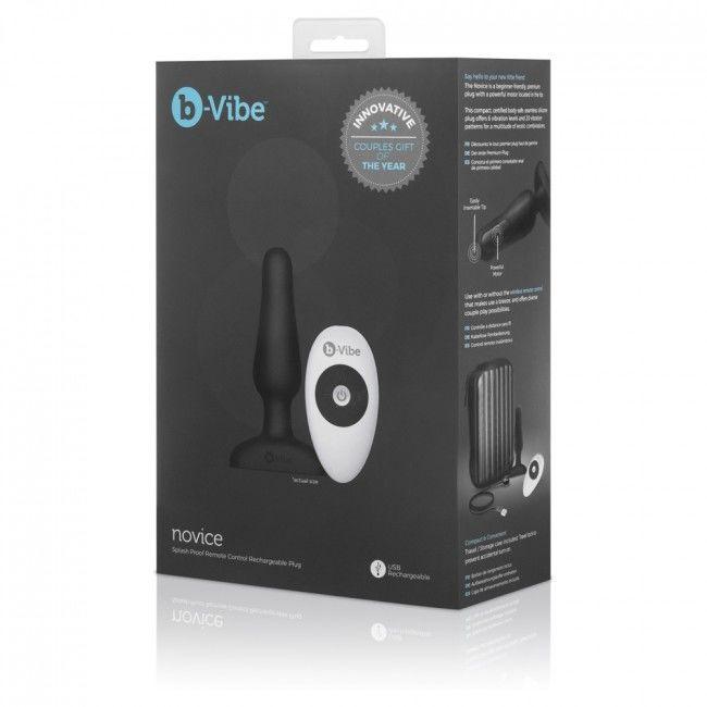 B VIBE PLUG ANAL DE CONTROLE REMOTO NOVICE PRETO