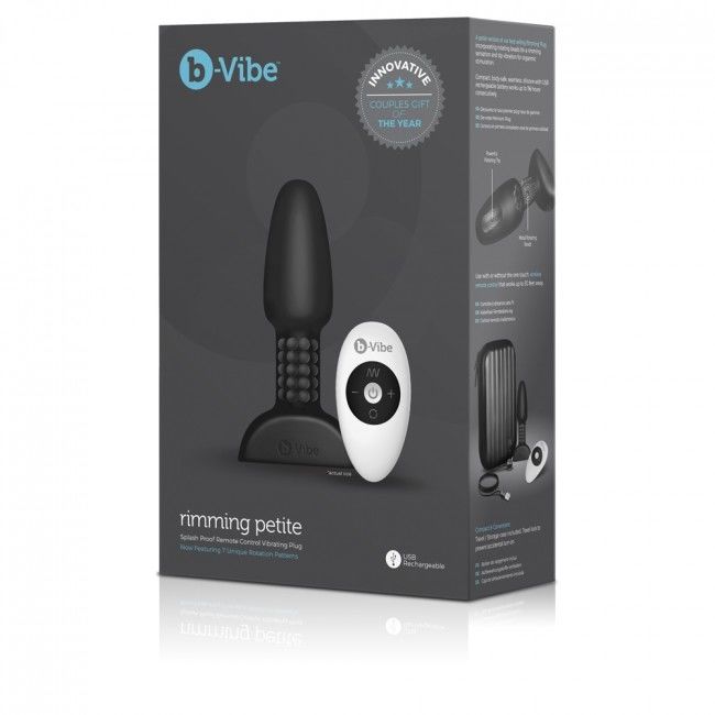 B VIBE PLUG ANAL DE CONTROLE REMOTO RIMMING PETITE PRETO