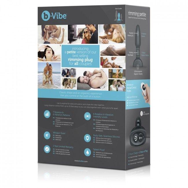 B VIBE PLUG ANAL DE CONTROLE REMOTO RIMMING PETITE PRETO