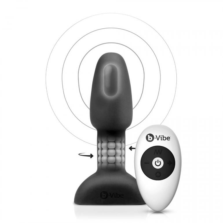 B VIBE PLUG ANAL DE CONTROLE REMOTO RIMMING PETITE PRETO