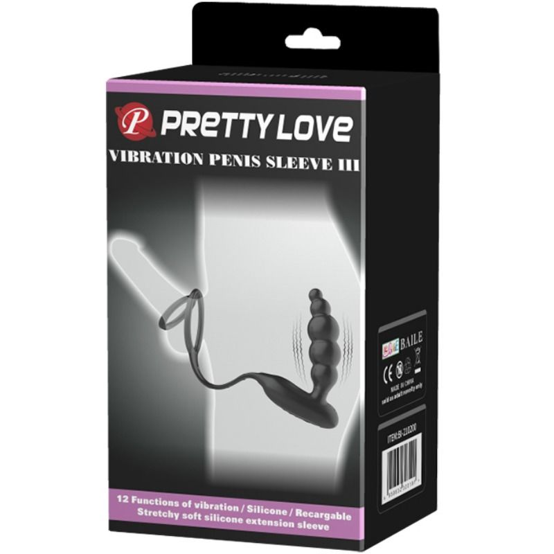 PRETTY LOVE ANeIS PARA PeNIS COM PLUG VIBRADOR