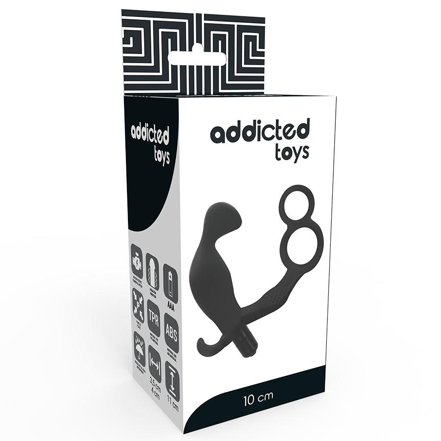 ADDICTED TOYS PLUG ANAL COM ANEL DE PeNIS DUPLO E TESTiCULOS PRETO