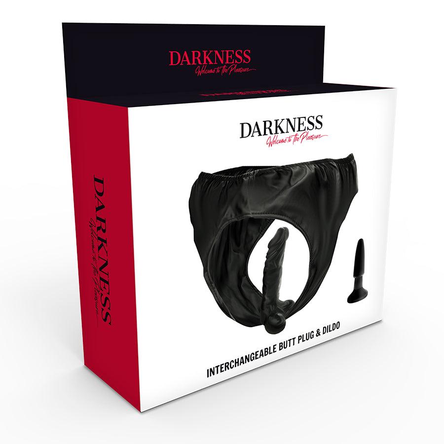 DARKNESS CALCA COM PLUG E VIBRADOR INTERCAMBIaVEL