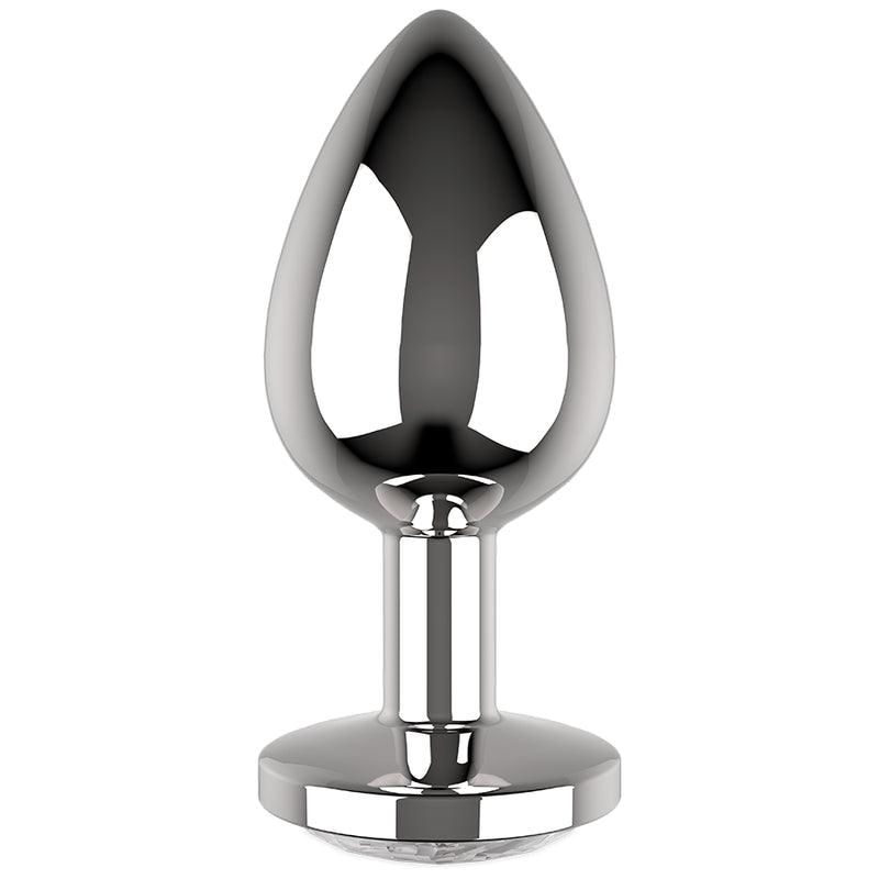 COQUETTE TOYS PLUGUE ANAL METAL COR CLARO TAMANHO M 35 X 8 CM