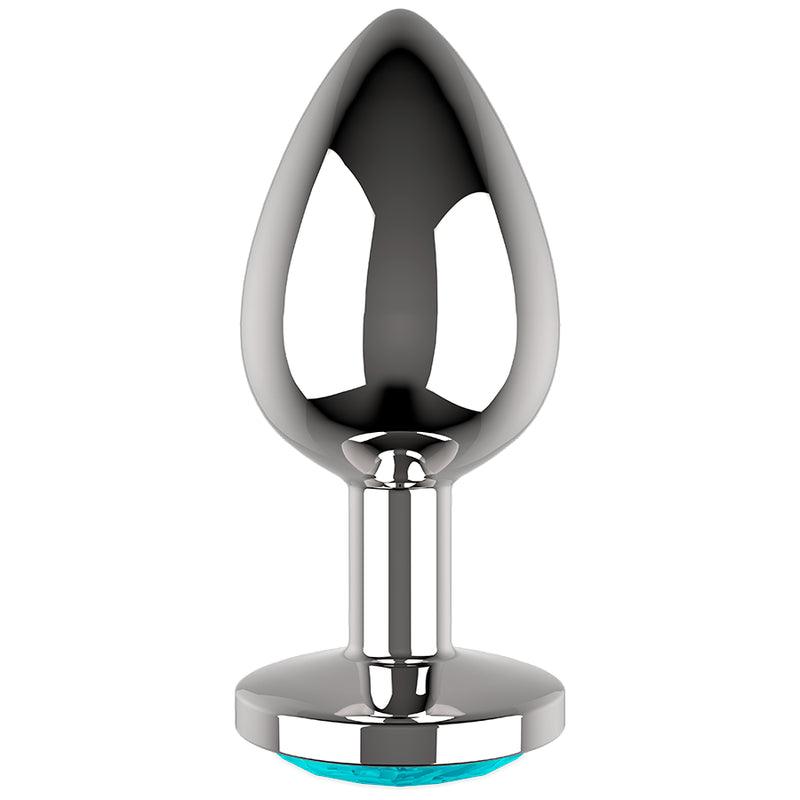 COQUETTE TOYS ANAL PLUG METAL AZUL COR TAMANHO L 4 X 9 CM