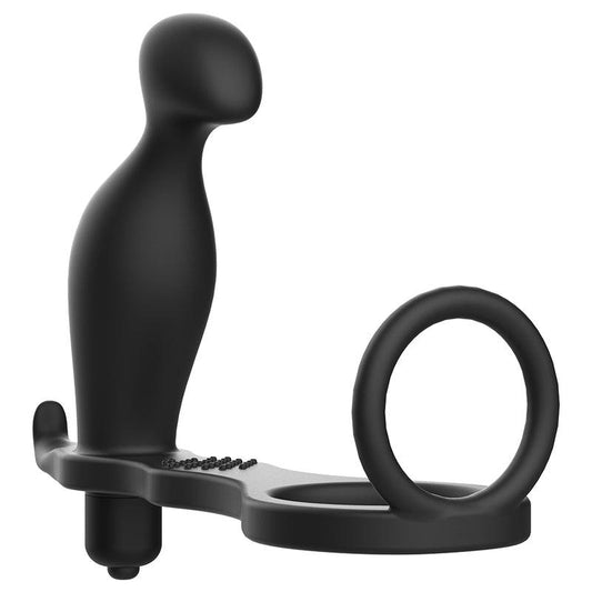 ADDICTED TOYS PLUG ANAL COM ANEL DE SILICONE PRETO 12 CM