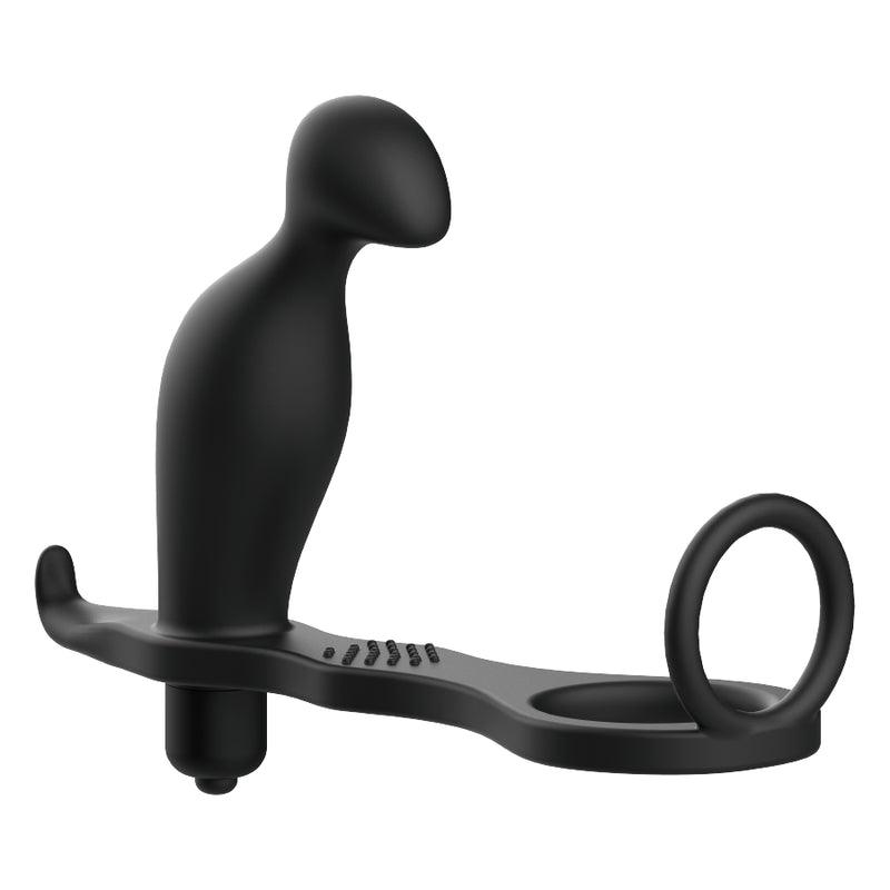 ADDICTED TOYS PLUG ANAL COM ANEL DE SILICONE PRETO 12 CM