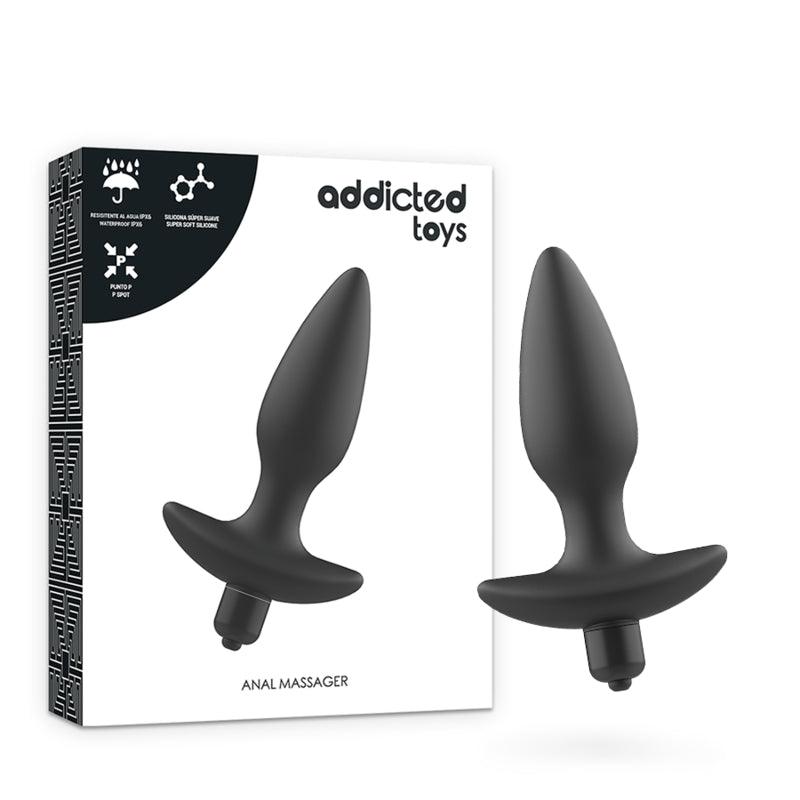 ADDICTED TOYS MASSAGER PLUG ANAL COM VIBRAO PRETO