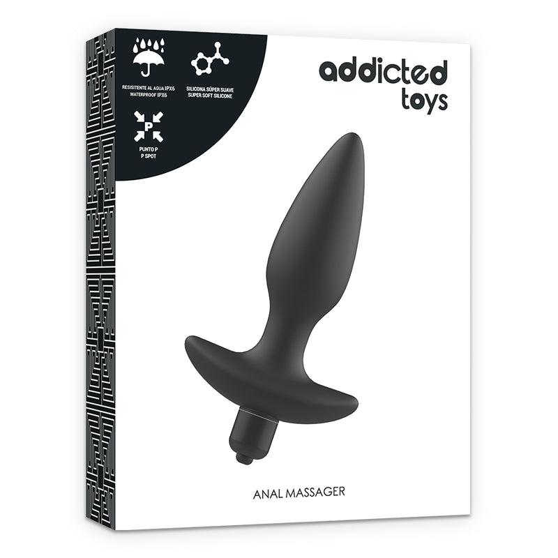 ADDICTED TOYS MASSAGER PLUG ANAL COM VIBRAO PRETO