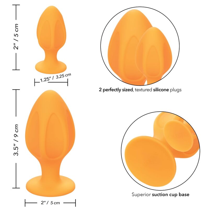 CALIFORNIA EXOTICS CHEEKY BUTTPLUG LARANJA