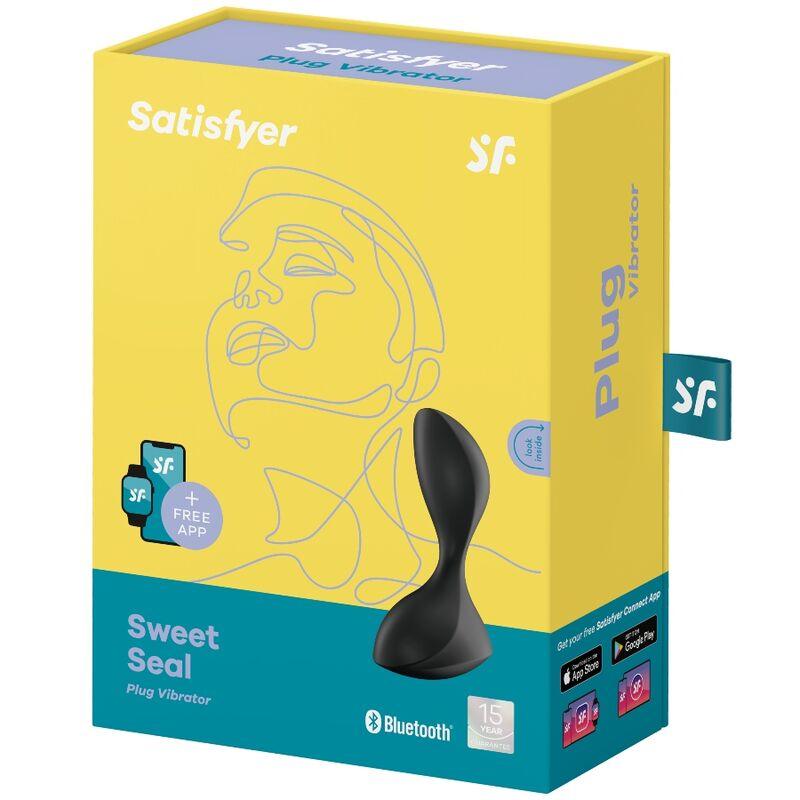 SATISFYER APLICATIVO DE PLUGUE VIBRAToRIO SWEET SEAL PRETO