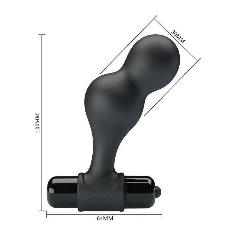 MR PLAY PLUG ANAL VIBRADOR DE SILICONE PRETO