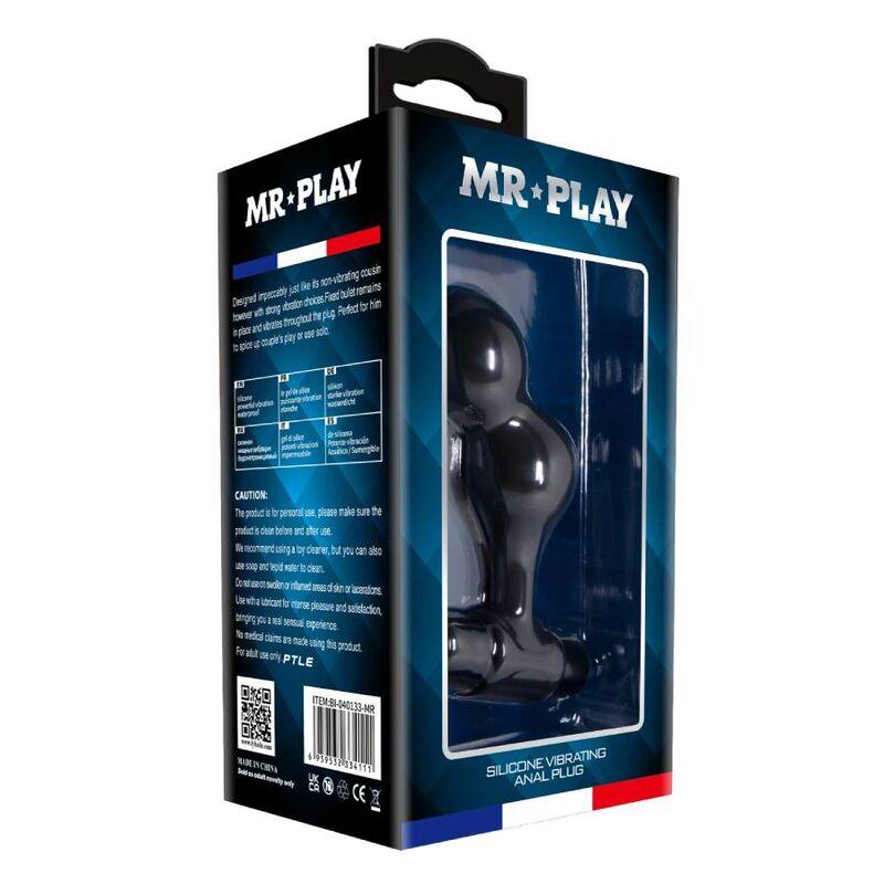 MR PLAY PLUG ANAL VIBRADOR DE SILICONE PRETO