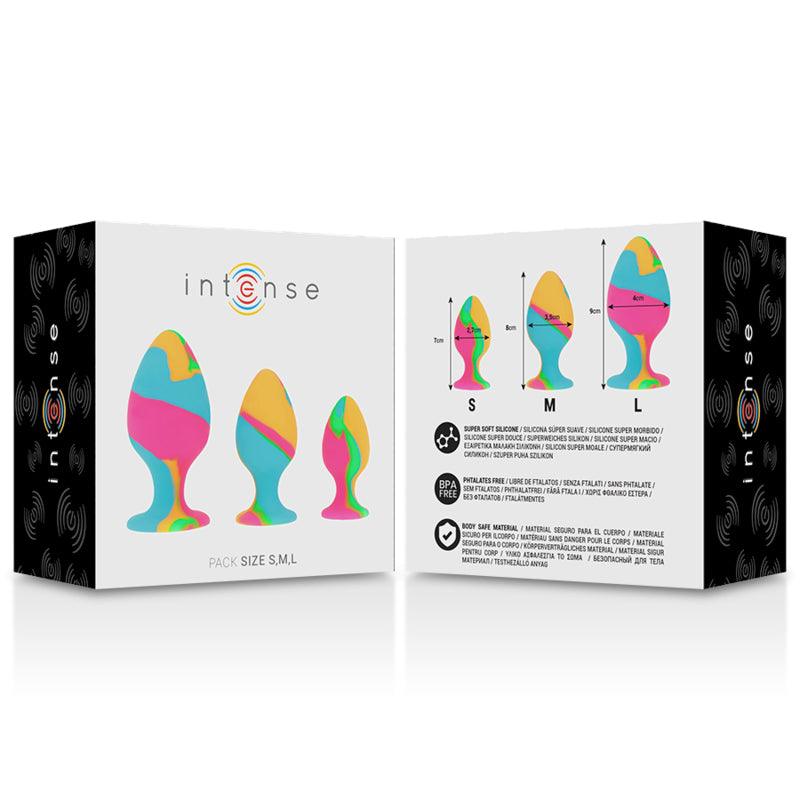 INTENSE CONJUNTO DE PLUGUES DE SILICONE MULTICOLOR