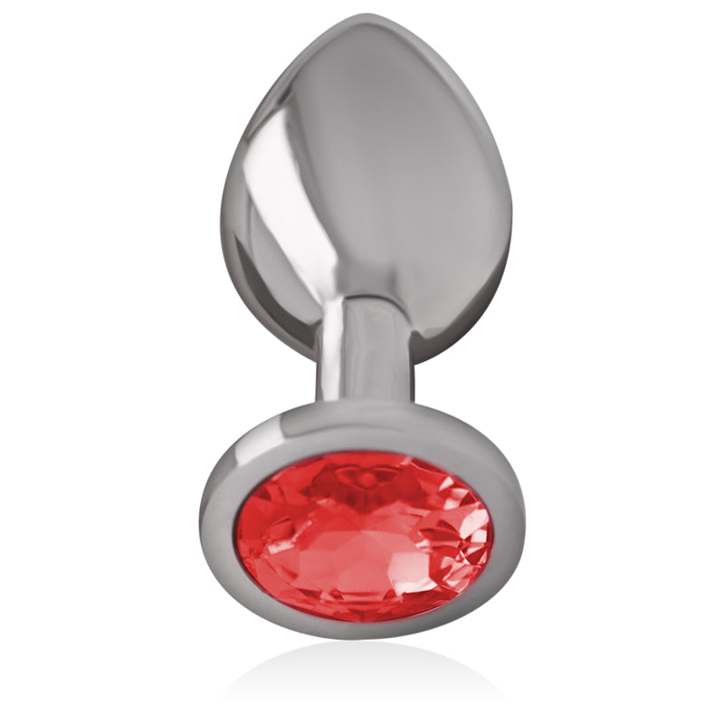 INTENSE PLUG ANAL DE METAL COM CRISTAL VERMELHO TAMANHO M