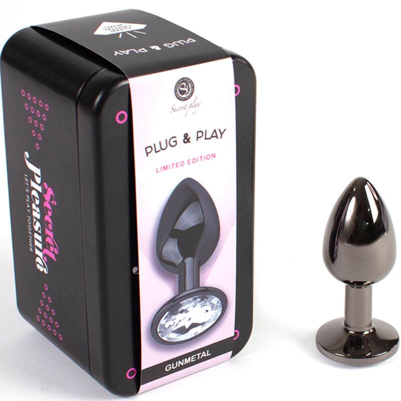 SECRETPLAY PLUG ANAL DE GUNMETAL TAMANHO PEQUENO 7 CM