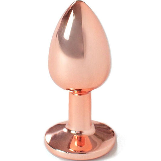 SECRETPLAY PLUG ANAL DE METAL OURO ROSA TAMANHO PEQUENO 7 CM