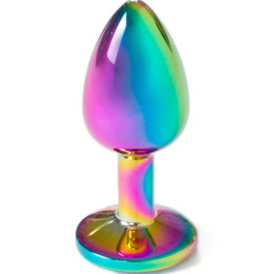 SECRETPLAY PLUG ANAL DE METAL ARCO iRIS TAMANHO PEQUENO 7 CM