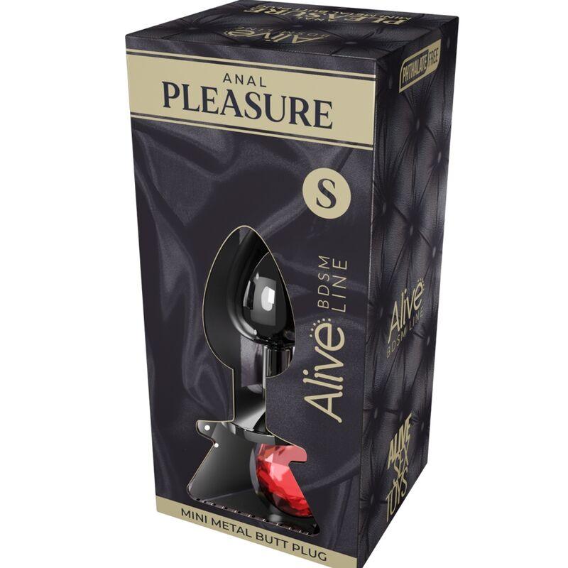 ALIVE MINI PLUG PRAZER ANAL METAL VERMELHO TAMANHO S