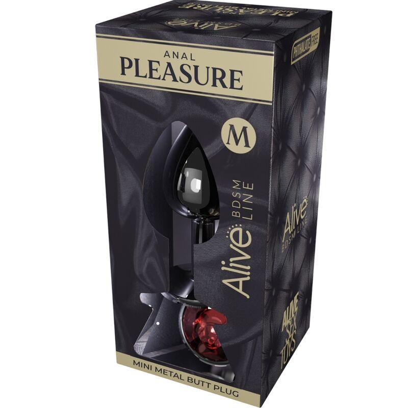 ALIVE MINI PLUG PRAZER ANAL METAL VERMELHO TAMANHO M