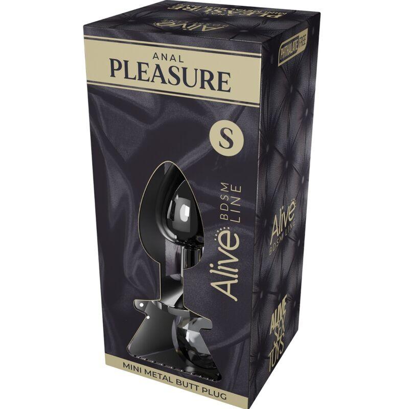 ALIVE MINI PLUG PRAZER ANAL METAL PRETO TAMANHO S