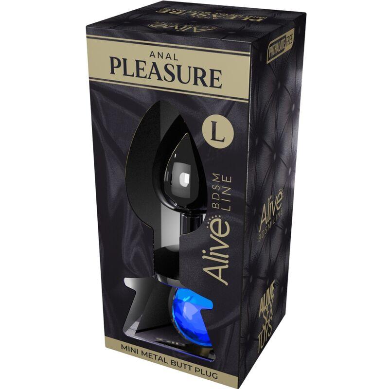 ALIVE MINI PLUG PRAZER ANAL METAL AZUL TAMANHO L