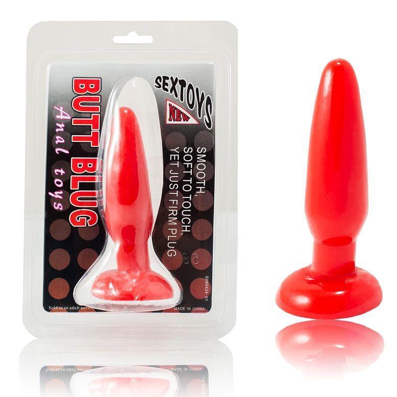 BAILE PLUG ANAL PEQUENO VERMELHO 15 CM