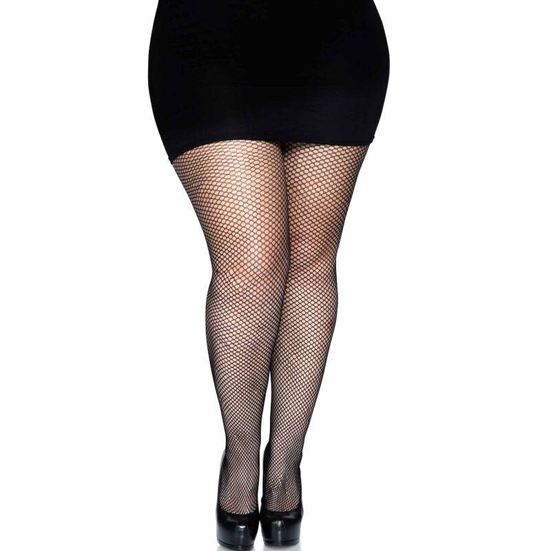 LEG AVENUE MEIA CALA BACKSEAM PRETA PLUS SIZE