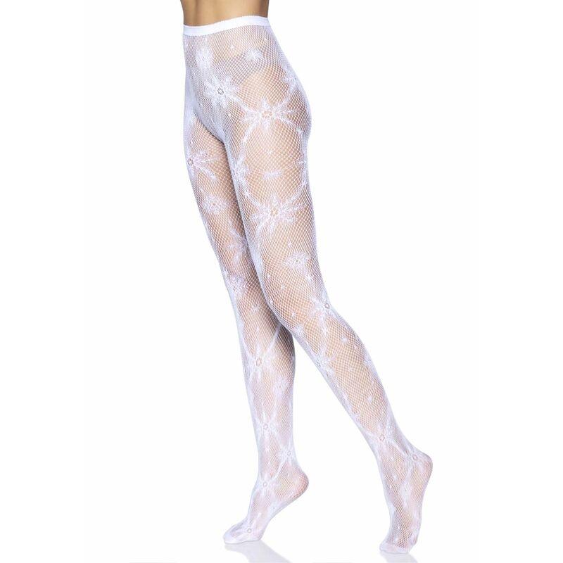 LEG AVENUE SNOWFLAKE FISHNET CALAS TAMANHO uNICO